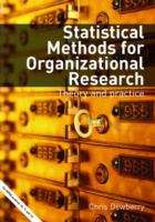 Book cover of Statistical Methods for Organizational Research: Theory and Practice