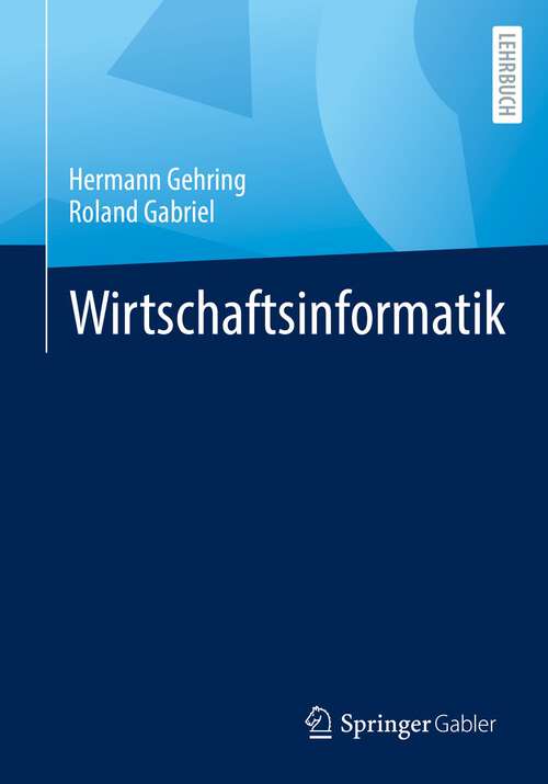 Book cover of Wirtschaftsinformatik (1. Aufl. 2022)