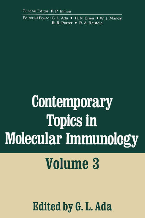 Book cover of Contemporary Topics in Molecular Immunology: Volume 3 (1974)