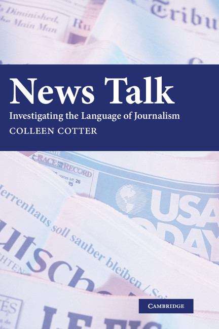 Book cover of News Talk: Investigating The Language Of Journalism (PDF)
