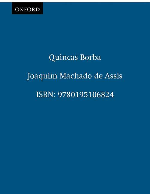 Book cover of Quincas Borba (Library of Latin America)