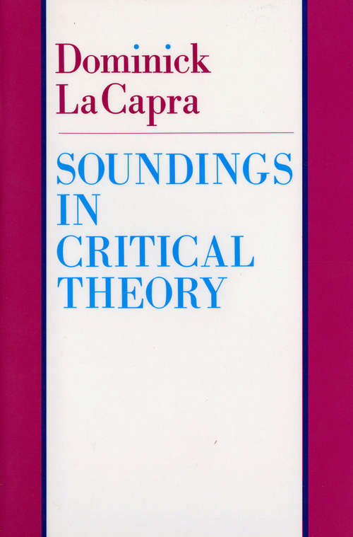 Book cover of Soundings in Critical Theory