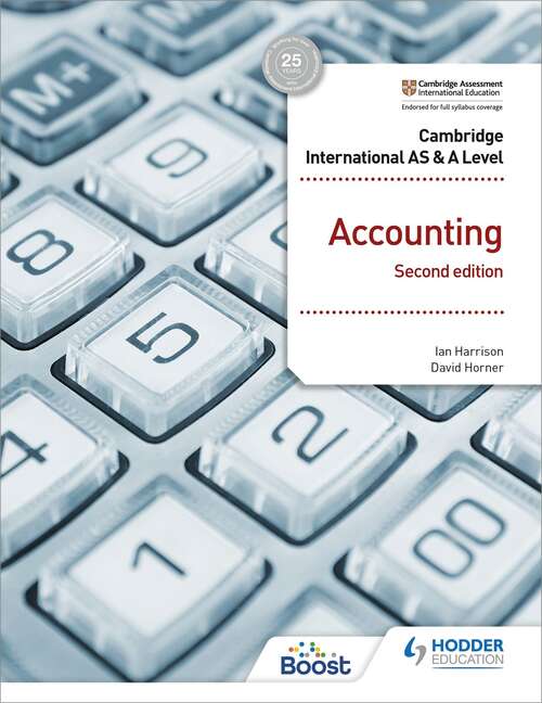Book cover of Cambridge International AS and A Level Accounting Second Edition