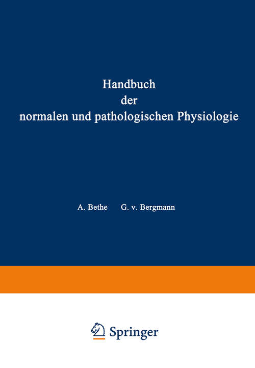 Book cover of Blut und Lymphe: Zweiter Teil Blut · Lymphsystem (1928) (Handbuch der normalen und pathologischen Physiologie #6)