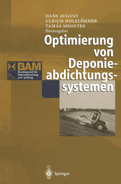 Book cover of Optimierung von Deponieabdichtungssystemen (1998)