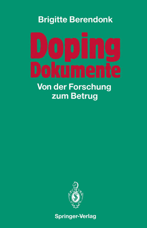 Book cover of Doping Dokumente: Von der Forschung zum Betrug (1991)