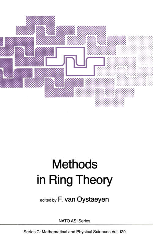 Book cover of Methods in Ring Theory (1984) (Nato Science Series C: #129)