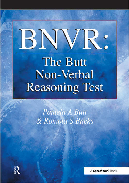 Book cover of BNVR: The Butt Non-Verbal Reasoning Test