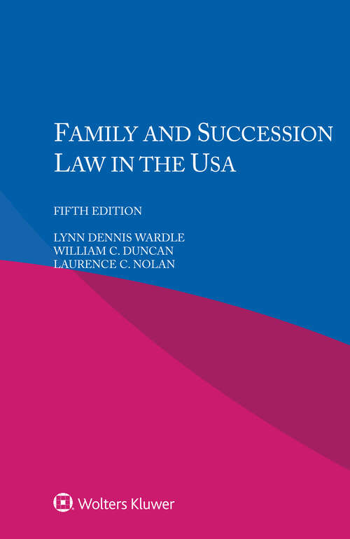Book cover of Family and Succession Law in the USA