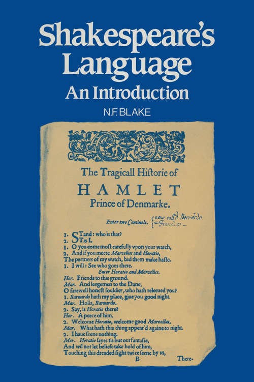 Book cover of Shakespeare’s Language: An Introduction (1st ed. 1983)