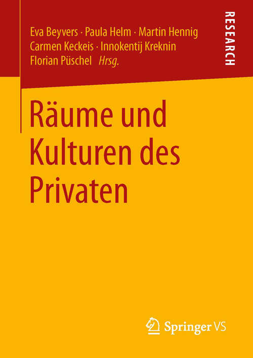 Book cover of Räume und Kulturen des Privaten