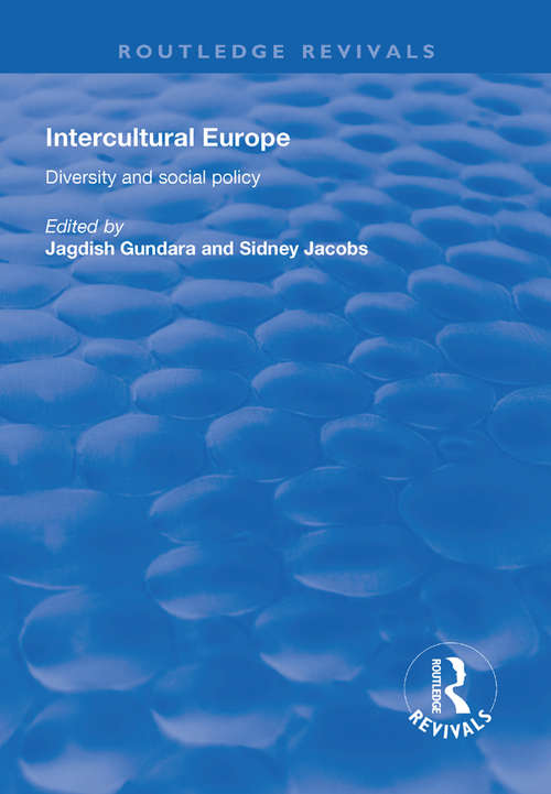 Book cover of Intercultural Europe: Diversity and Social Policy