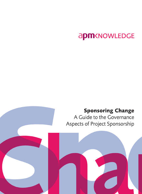 Book cover of Sponsoring Change