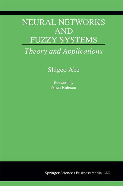 Book cover of Neural Networks and Fuzzy Systems: Theory and Applications (1997)