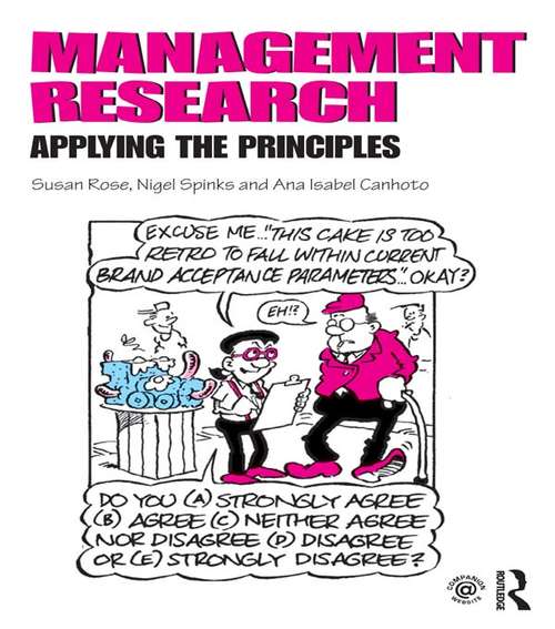 Book cover of Management Research: Applying the Principles