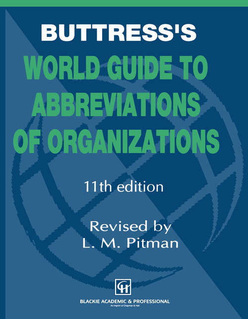 Book cover of Buttress’s World Guide to Abbreviations of Organizations (1997)
