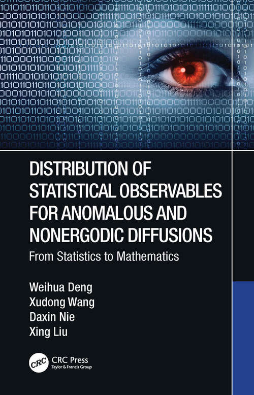 Book cover of Distribution of Statistical Observables for Anomalous and Nonergodic Diffusions: From Statistics to Mathematics