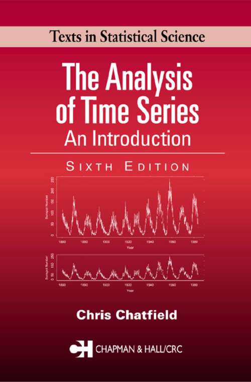 Book cover of The Analysis of Time Series: An Introduction, Sixth Edition