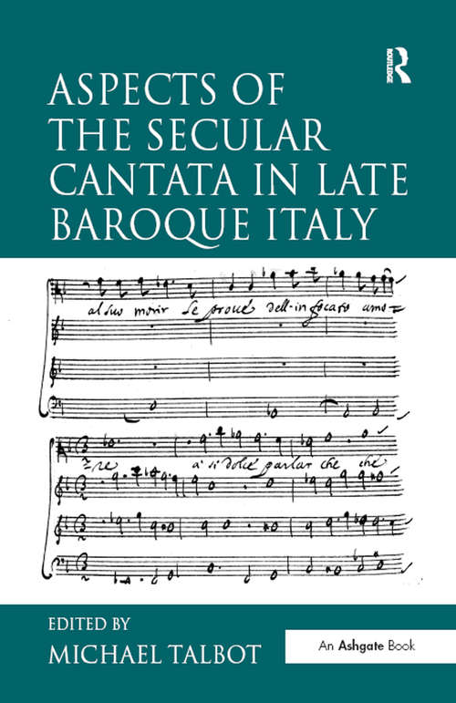 Book cover of Aspects of the Secular Cantata in Late Baroque Italy