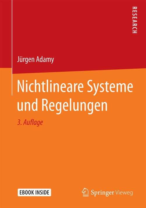 Book cover of Nichtlineare Systeme und Regelungen