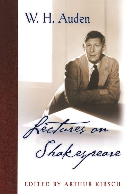 Book cover of Lectures on Shakespeare (W.H. Auden: Critical Editions)