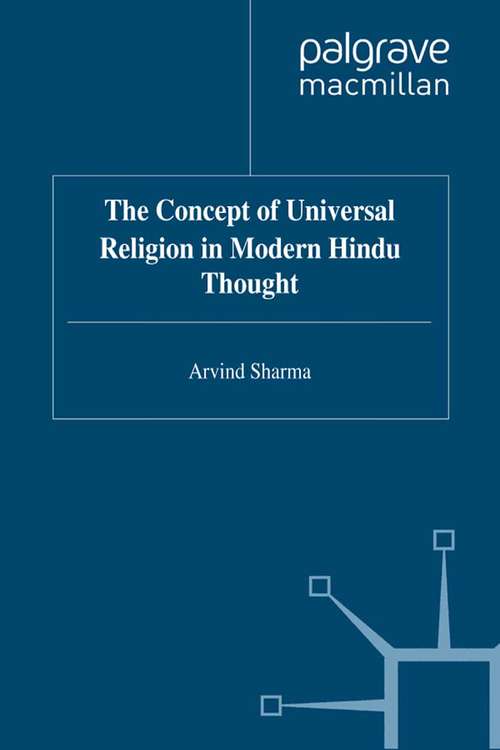 Book cover of The Concept of Universal Religion in Modern Hindu Thought (1998) (Library of Philosophy and Religion)