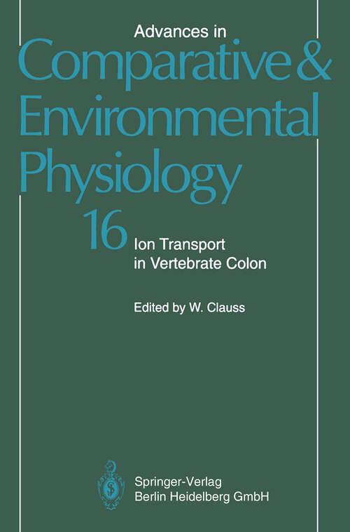 Book cover of Ion Transport in Vertebrate Colon (1993) (Advances in Comparative and Environmental Physiology #16)