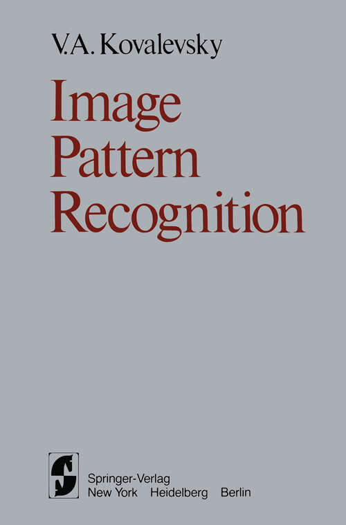 Book cover of Image Pattern Recognition (1980)