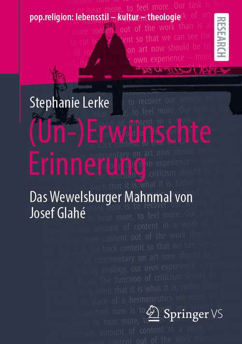 Book cover of **Missing**: Das Wewelsburger Mahnmal von Josef Glahé (1. Aufl. 2024) (pop.religion: lebensstil – kultur – theologie)