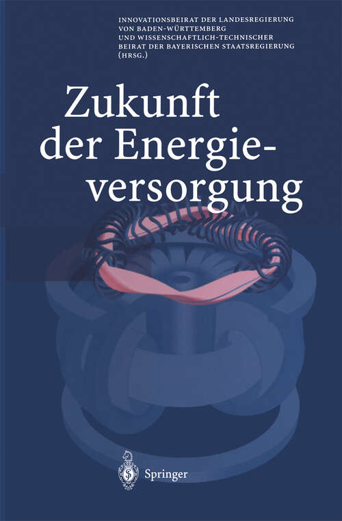 Book cover of Zukunft der Energieversorgung (2003)