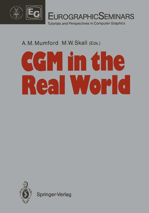 Book cover of CGM in the Real World (1988) (Focus on Computer Graphics)