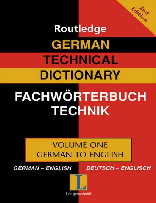 Book cover of German Technical Dictionary (Volume 1) (2)