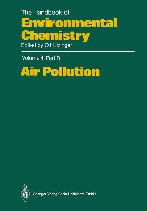 Book cover of Air Pollution (1989) (The Handbook of Environmental Chemistry: 4 / 4B)