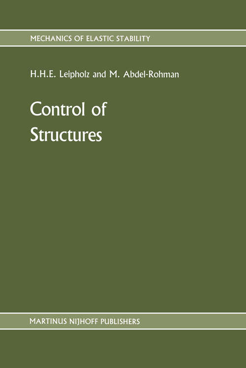 Book cover of Control of Structures (1986) (Mechanics of Elastic Stability #11)