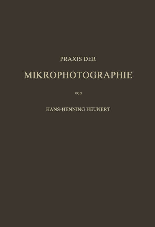 Book cover of Praxis der Mikrophotographie (1953)