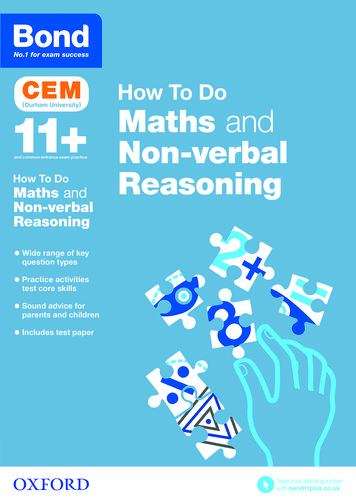 Book cover of Bond 11+: How To Do Maths And Non-verbal Reasoning