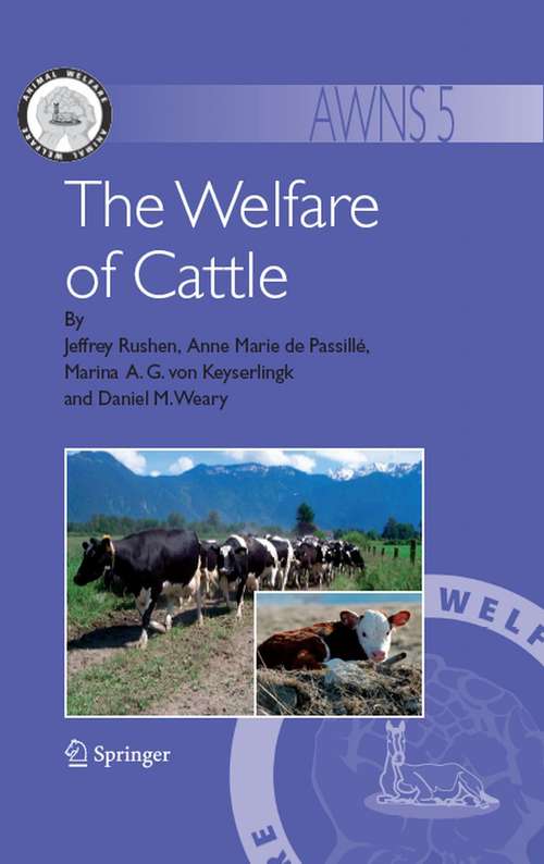 Book cover of The Welfare of Cattle (2008) (Animal Welfare #5)