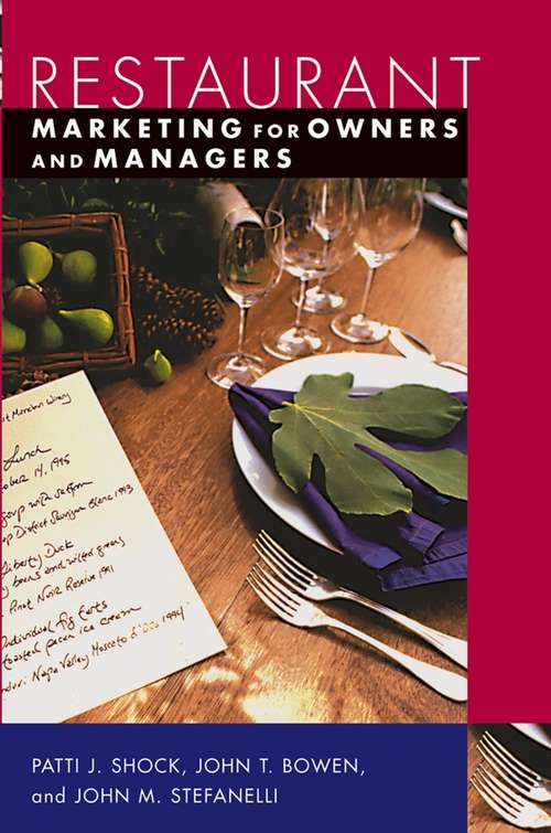 Book cover of Restaurant Marketing for Owners and Managers