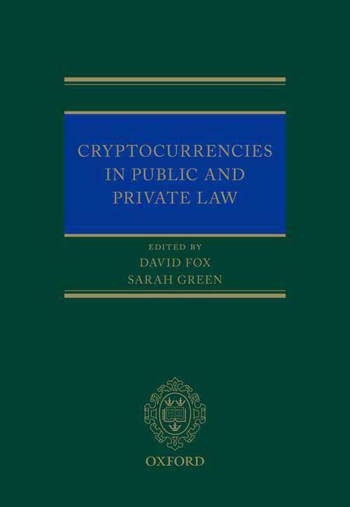 Book cover of Cryptocurrencies in Public and Private Law