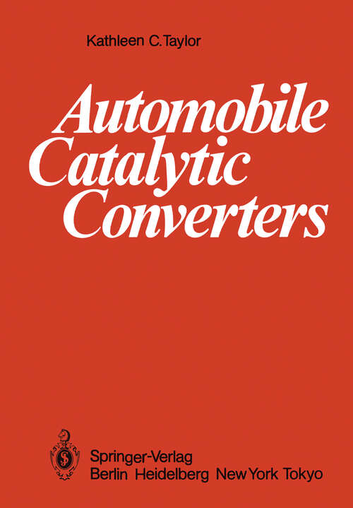 Book cover of Automobile Catalytic Converters (1984)