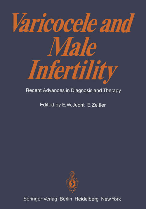 Book cover of Varicocele and Male Infertility: Recent Advances in Diagnosis and Therapy (1982)