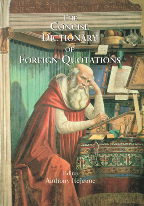 Book cover of Concise Dictionary of Foreign Quotations