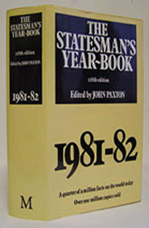 Book cover of The Statesman's Year-Book 1981-82 (1981) (The Statesman's Yearbook)