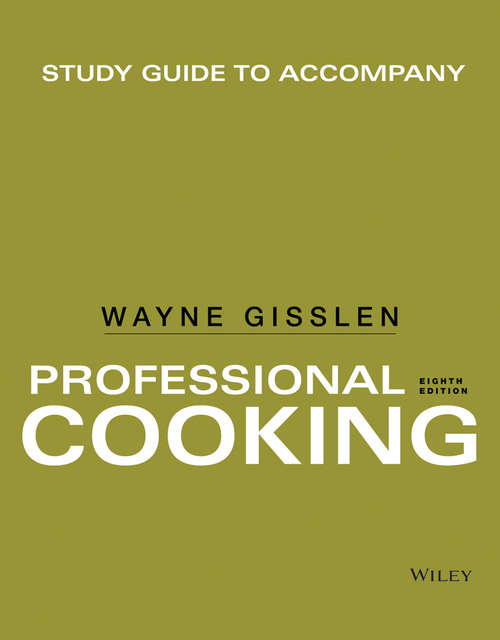 Book cover of Study Guide to accompany Professional Cooking