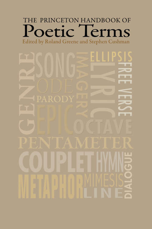 Book cover of The Princeton Handbook of Poetic Terms: Third Edition