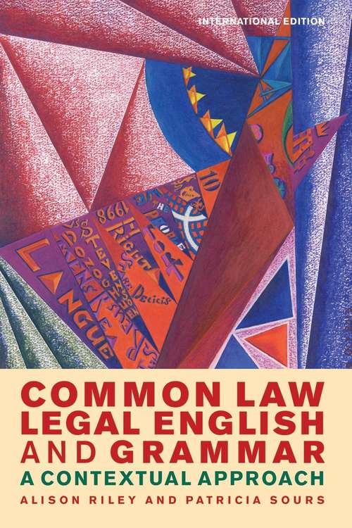 Book cover of Common Law Legal English and Grammar: A Contextual Approach (PDF)