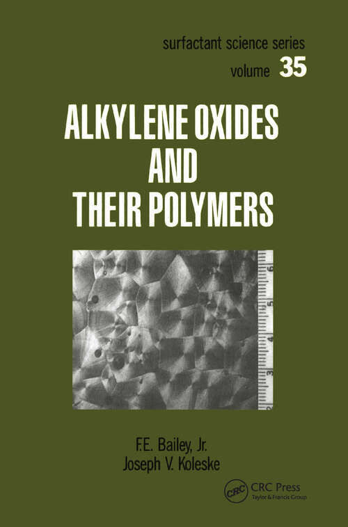 Book cover of Alkylene Oxides and Their Polymers