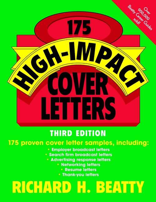 Book cover of 175 High-Impact Cover Letters (3)