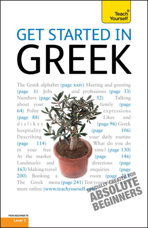 Book cover of Get Started in Beginner's Greek: Teach Yourself (4) (Ty: Language Guides)
