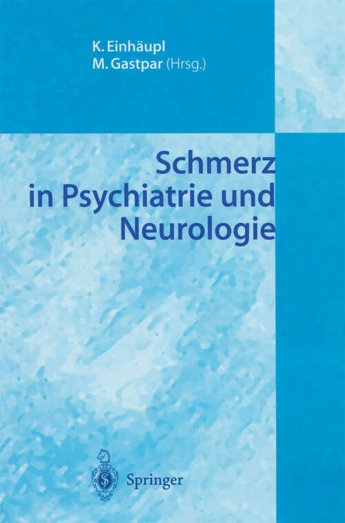 Book cover of Schmerz in Psychiatrie und Neurologie (2003)